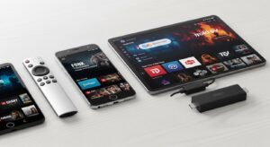 Zestaw urządzeń mobilnych i streamingowych obsługujących ofertę IPTV