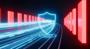 Holograficzna tarcza VPN chroniąca strumień danych światłowodowych przed dławieniem prędkości przez dostawców internetu.